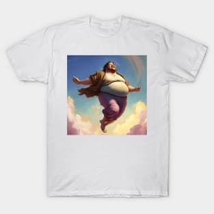 Man Little Fat Running T-Shirt